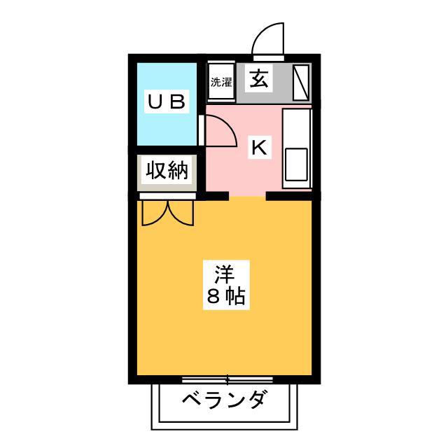 サンハイツ(1K/2階)の間取り写真