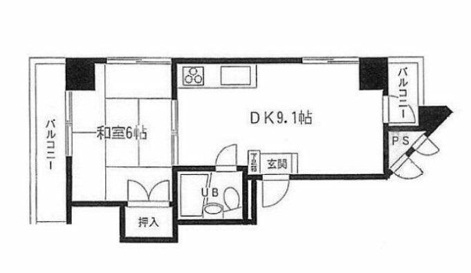 ソレイユ三ノ輪(1LDK/9階)の間取り写真