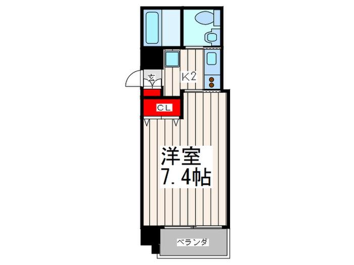 DIORECREST東心斎橋(1K/10階)の間取り写真