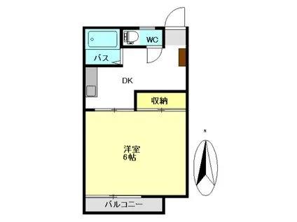 コーポソフィア(1K/2階)の間取り写真