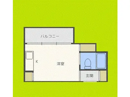 エクトI(ワンルーム/7階)の間取り写真