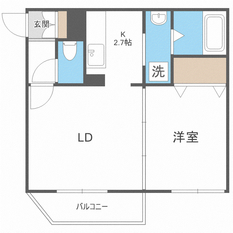 シャトーアンジュラス(1LDK/3階)の間取り写真