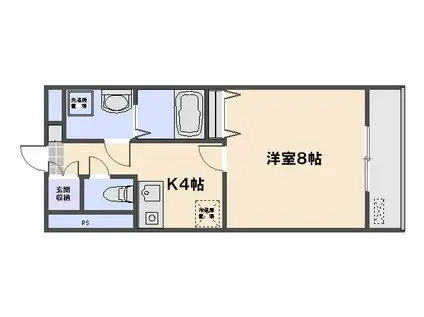 竹田ビル弐番館(1K/3階)の間取り写真