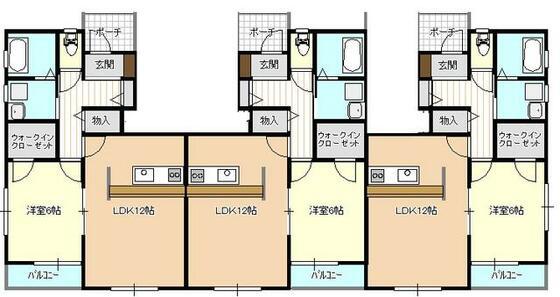 サンプレイス八木山西(1LDK/1階)の間取り写真
