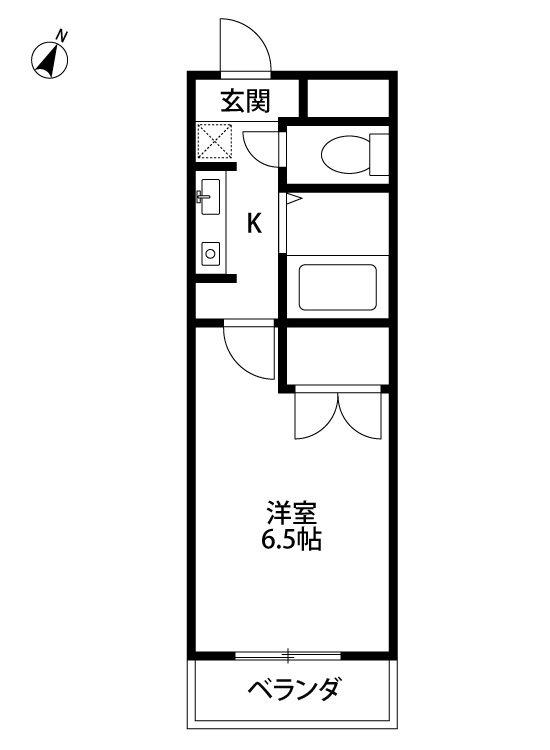 パフィオ(1K/2階)の間取り写真