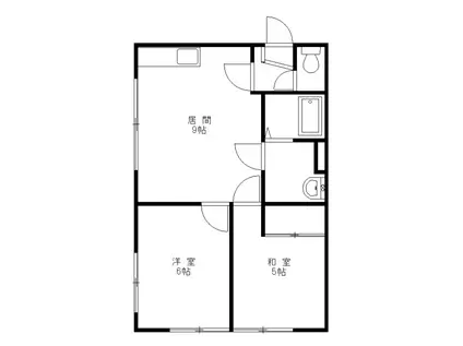 コーポレイトハウス(2LDK/2階)の間取り写真