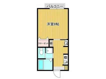 エクセレントMセカンド(1K/2階)の間取り写真