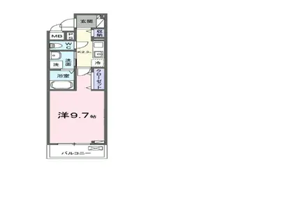 ヒカルサ奈良大森サウス(1K/2階)の間取り写真