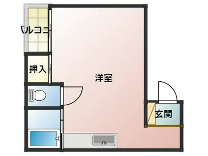 土谷ビル(ワンルーム/3階)の間取り写真