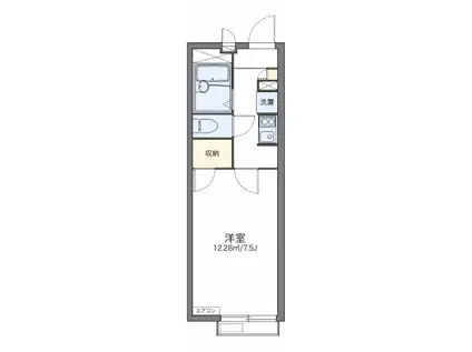 レオパレスピュアグリーンIII(1K/2階)の間取り写真