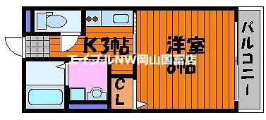 ノエルコート(1K/1階)の間取り写真