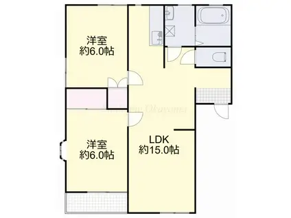 シティハイツクレミ C(2LDK/2階)の間取り写真