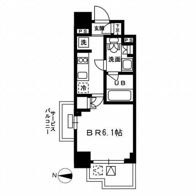 レジディア新宿イーストIII(1K/9階)の間取り写真