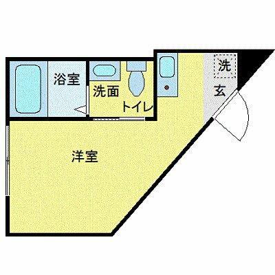 ラ・カンパネラ中央林間(ワンルーム/1階)の間取り写真