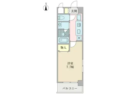 PISOFUENTEしののめ(1K/3階)の間取り写真