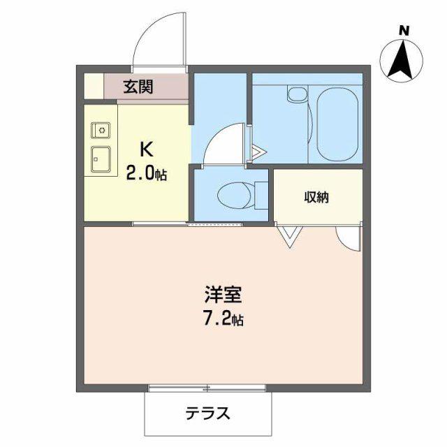 リベールやしろ(1K/1階)の間取り写真