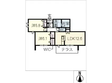 FIKA KISOGAWA(2LDK/1階)の間取り写真