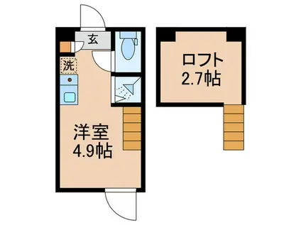 ハーモニーテラス中板橋II(ワンルーム/2階)の間取り写真