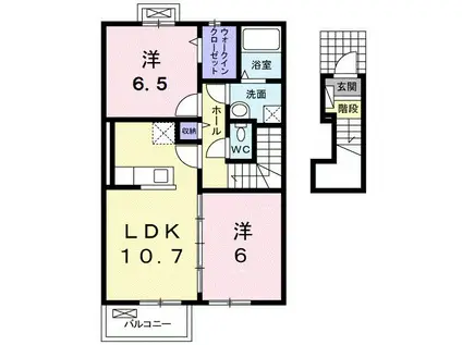 スノ-ベル(2LDK/2階)の間取り写真