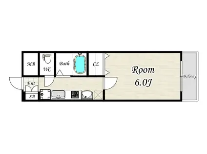 VENVERT HATTORI(1K/1階)の間取り写真