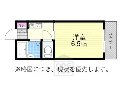 エクステンド穂波(1K/4階)の間取り写真