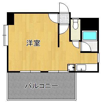 ルフラン東新町(ワンルーム/8階)の間取り写真