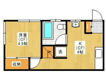 ヒルトップレジデンス(2K/1階)の間取り写真