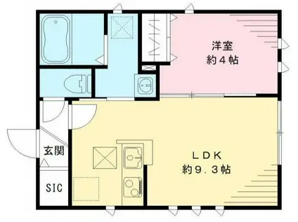 フレシール(1LDK/1階)の間取り写真