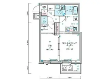 ジェノヴィア桜上水スカイガーデン(1DK/4階)の間取り写真