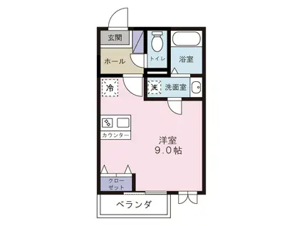 CASA GAROFANO(ワンルーム/2階)の間取り写真