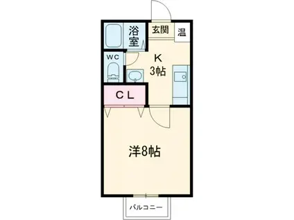 アリヴィオII番館(1K/1階)の間取り写真