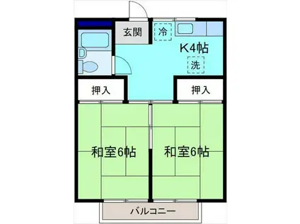 EFFORTII(2K/1階)の間取り写真