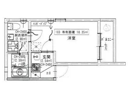 H-RESIDENCE(1K/1階)の間取り写真