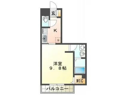 サンシャリテ向丘B棟(1K/3階)の間取り写真