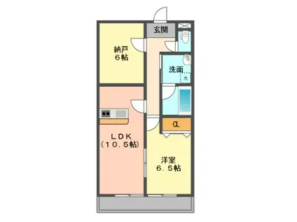 ラフィーネAKAGI(1SLDK/1階)の間取り写真