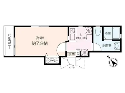 グランボヤージュ(1K/2階)の間取り写真