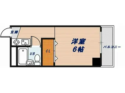 八千代ハイツ(1K/5階)の間取り写真