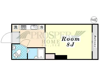 STADIO NAGASE(1K/3階)の間取り写真