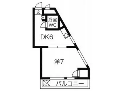 ウィステリアビュー(1DK/1階)の間取り写真