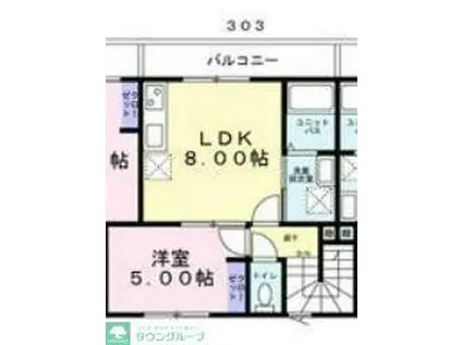 グランステージ西蒲田(1LDK/3階)の間取り写真