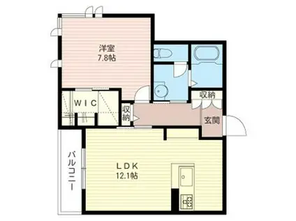 マストライフ三軒茶屋(1LDK/2階)の間取り写真