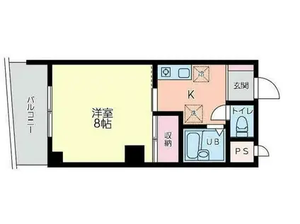 カームマツバラ(1K/1階)の間取り写真