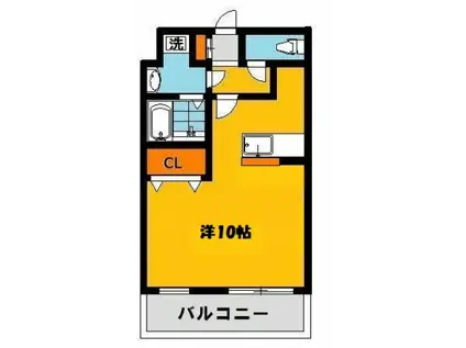 パッセロ・コルテ(1K/1階)の間取り写真