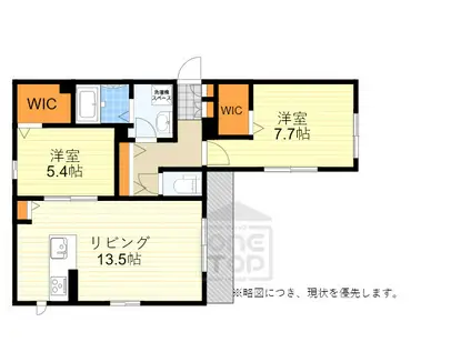 ヴィーブルSONEⅡ(2LDK/1階)の間取り写真