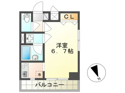ラナイズみなみ野(ワンルーム/2階)の間取り写真