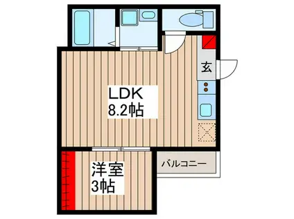 ヴィレッティーナ大和田II(1LDK/3階)の間取り写真