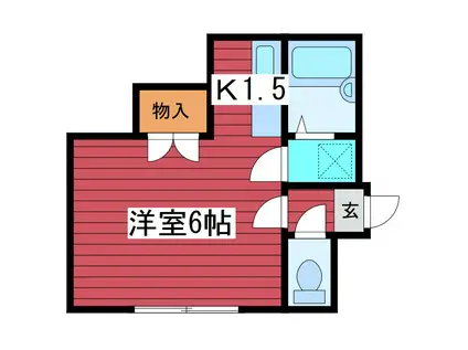 ソシアルビレッジ(1K/3階)の間取り写真