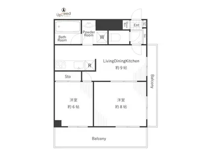 新宿御苑ダイカンプラザ(2LDK/14階)の間取り写真