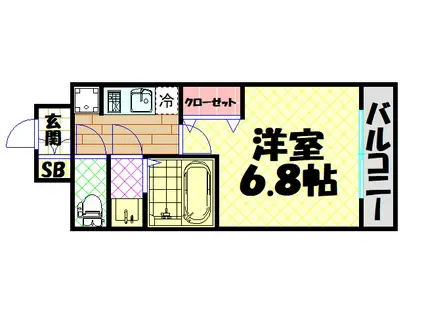 フォーリアライズ大正ノーブル(1K/3階)の間取り写真