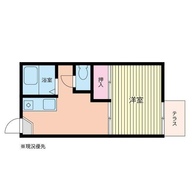 アーバン三和(1DK/1階)の間取り写真